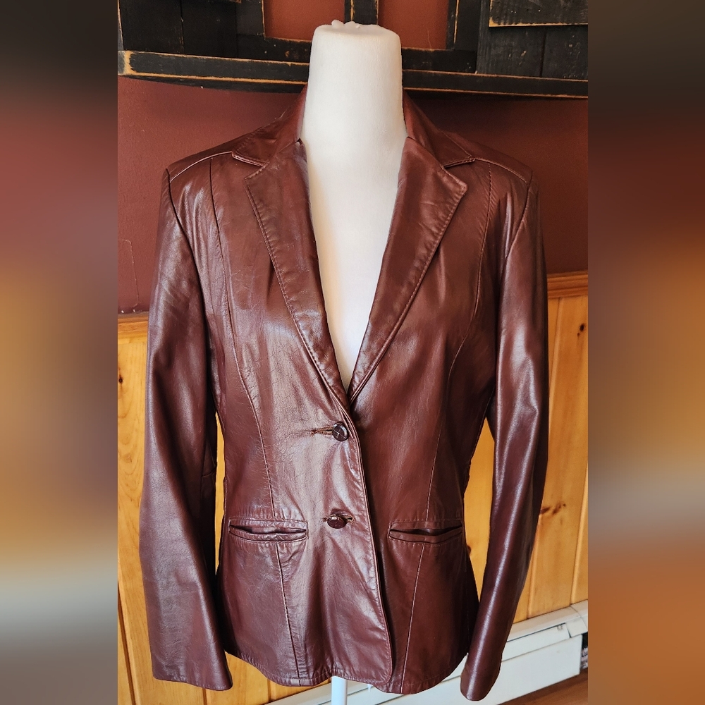 Vintage 1970's GARFIN Genuine Leather Jacket Made in Boston MA USA Size …